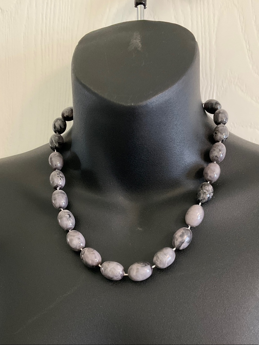 Gray Bead Necklace